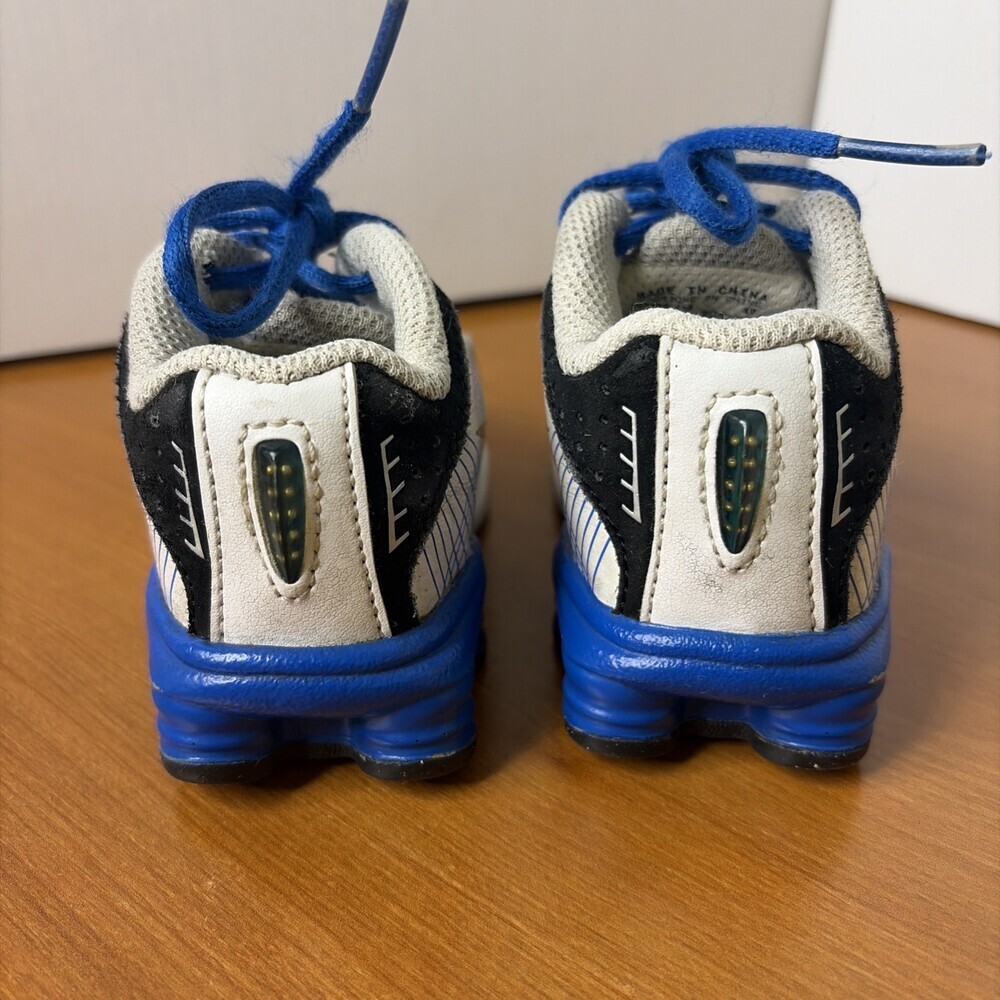 Nike Shox Toddler Walking Shoes Size 4C White/Blue/Black - Picture 2 of 10